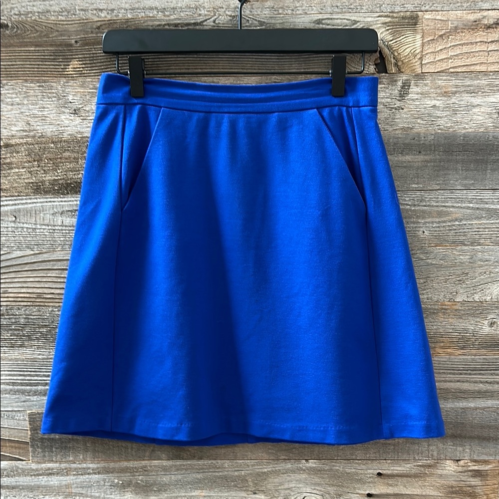 Anthropologie X Hutch Cobalt Blue A-Line Skirt Size Small